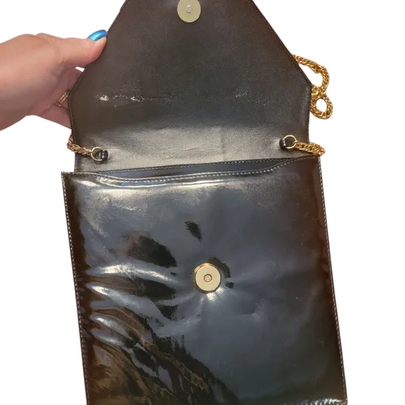 Very Rare Authentic Gucci Black Leather Shoulder Bag - Picture 7 of 9